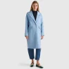 Midi coat in wool blend