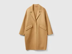 Midi coat in wool blend