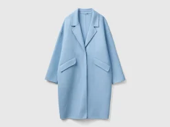 Midi coat in wool blend
