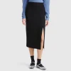 Midi skirt with slit