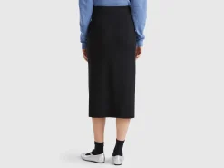 Midi skirt with slit