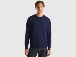 Midnight blue sweater in pure cashmere