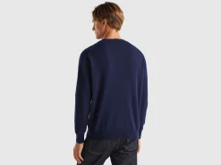 Midnight blue sweater in pure cashmere