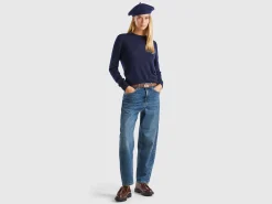 Midnight blue sweater in pure cashmere