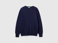 Midnight blue sweater in pure cashmere