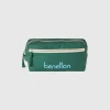 Military green beauty case in pure cotton