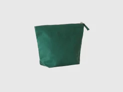 Military green clutch in pure cotton