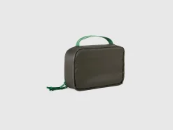 Military green travel toiletry bag with hook