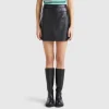 Mini skirt in imitation leather
