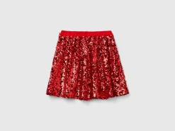 Mini skirt with sequins