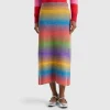 Multicolor knit skirt