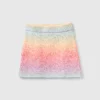 Multicolor mini skirt with cables