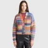 Multicolor striped cardigan