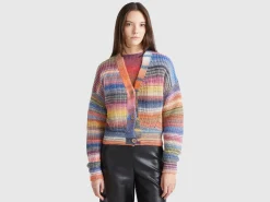 Multicolor striped cardigan