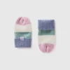 Multicolor striped mittens