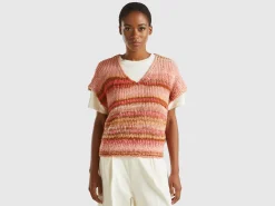 Multicolor vest in wool blend