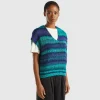 Multicolor vest in wool blend