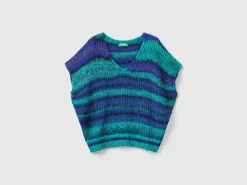 Multicolor vest in wool blend