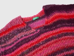 Multicolor vest in wool blend