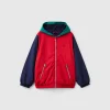 Nylon jacket with hood