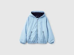 Nylon jacket with hood
