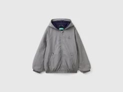 Nylon jacket with hood