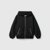 Nylon jacket with hood
