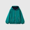 Nylon jacket with hood