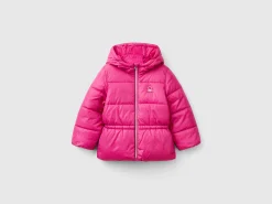 Nylon jacket with hood