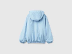 Nylon jacket with hood
