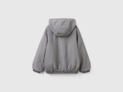 Nylon jacket with hood