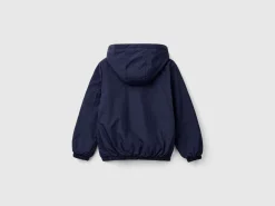Nylon jacket with hood