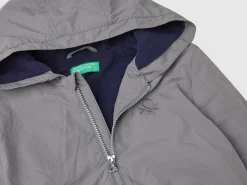 Nylon jacket with hood