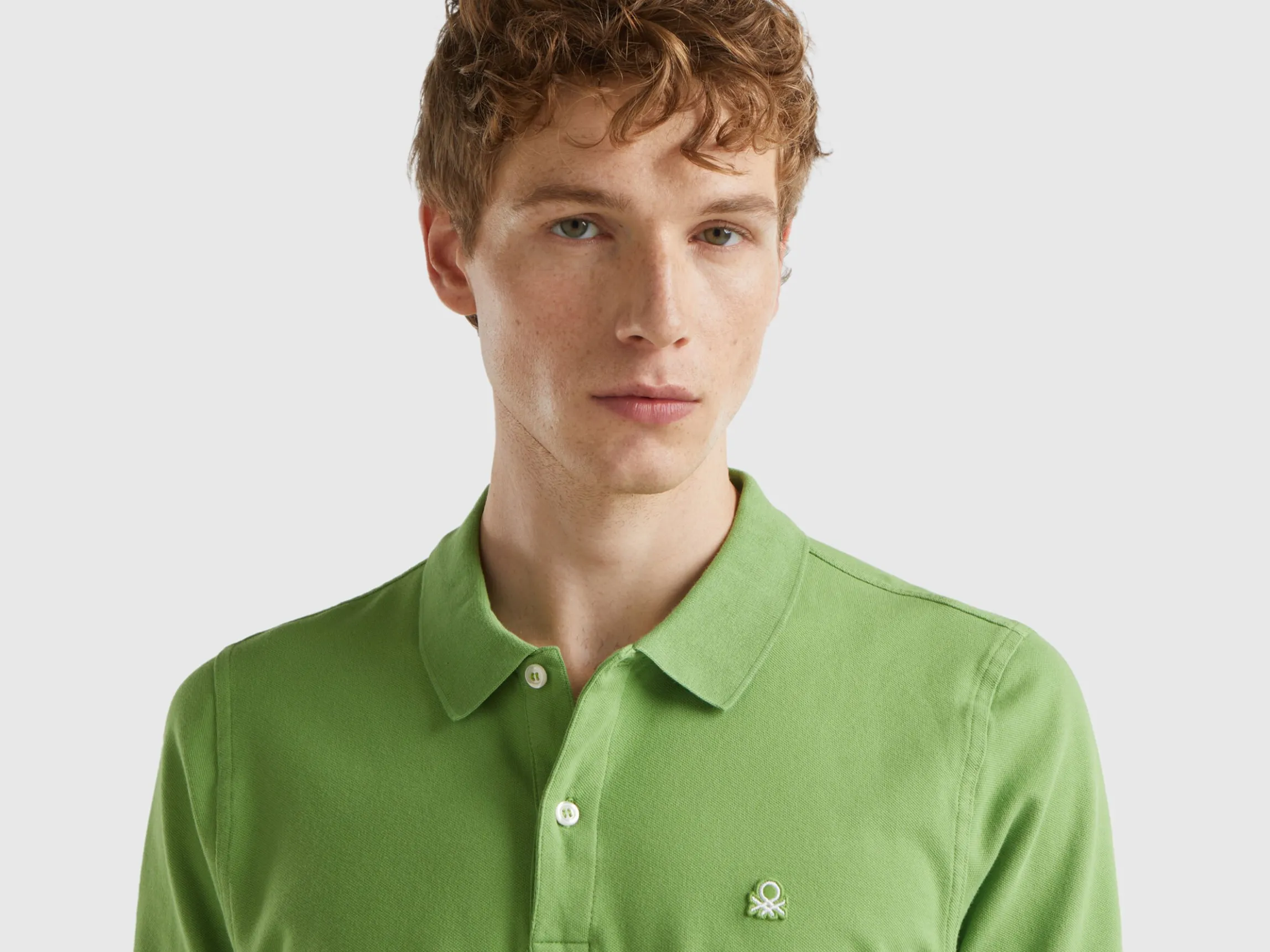 Olive green slim fit polo
