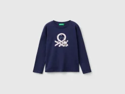 Organic cotton t-shirt with glittery print