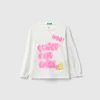 Organic cotton t-shirt with glittery print