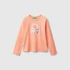 Organic cotton t-shirt with glittery print