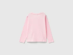 Organic cotton t-shirt with glittery print