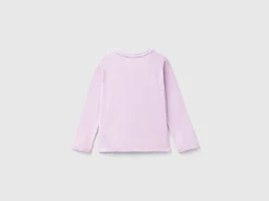 Organic cotton t-shirt with glittery print