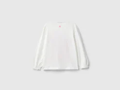 Organic cotton t-shirt with glittery print