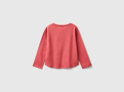 Organic cotton t-shirt with glittery print