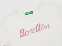 Organic cotton t-shirt with glittery print