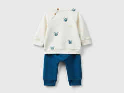Outfit set in stretch sweat