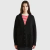 Oversized fit cardigan in wool blend