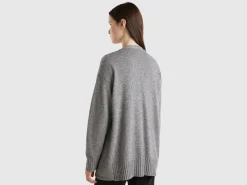 Oversized fit cardigan in wool blend