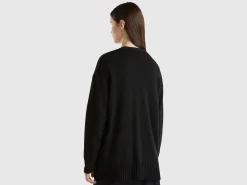 Oversized fit cardigan in wool blend