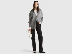 Oversized fit cardigan in wool blend