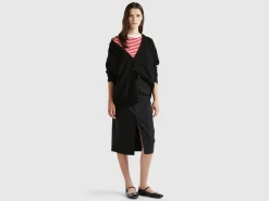 Oversized fit cardigan in wool blend