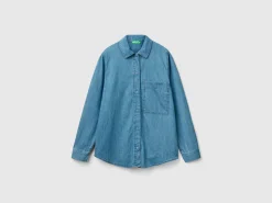 Oversized fit shirt in chambray