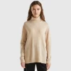 Oversized fit turtleneck in pure cashmere